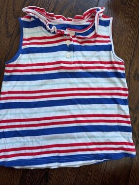 Classic Prep 4t  Red, Blue & White Striped Polo Tee